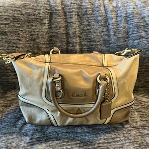 Coach Purse- Tri color- Tan